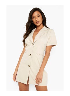 اشتري Cut Out Back Short Sleeve Blazer Dress في الامارات