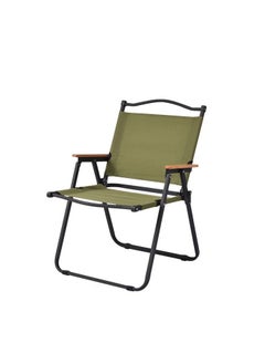 اشتري Camping Chair Kermit Chair Aluminum Stool Beech Wood Oxford Fabric Folding Portable Travel Kerusi Outdoor Adventure Camping Hiking Picnic Survival Fishing -Green في الامارات