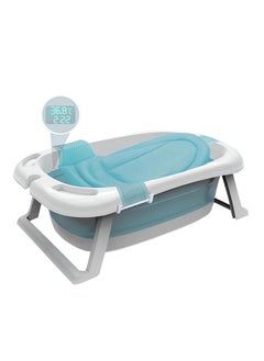 Buy Portable Foldable Baby Bath Tube With Temperature Sensing Safety Shower Tray And Bath Net in Saudi Arabia