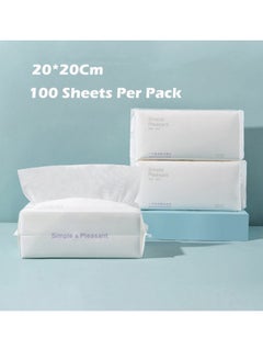 Buy Disposable Face Towel, 2 Pack Super Soft Cotton Tissue Dry Wet Dual Use Newborn Cotton Facial Tissue for Baby, Suit for Sensitive Skin, Deeply Cleansing Make Up Wipes, Face Wipes, Facial Cleansing in Saudi Arabia