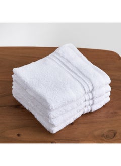 Buy Cloud Soft Serene Zero Twist 4-Piece Face Towel Set 30 x 30 cm in UAE