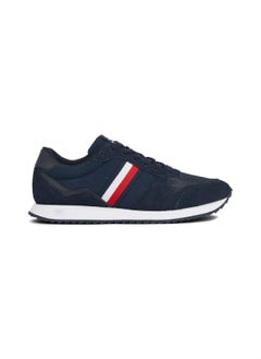 Buy Men's Cleat Signature Tape Trainers -  Stretch recycled polyester upper, Navy in UAE