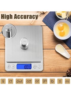 Buy 500g/0.01g Food Scale, Rechargeable Kitchen Scale With Trays, Small Scale With Tare Function Digital Scale Grams And Ounces For Weight Loss, Dieting, Baking, Cooking, Meal Prep, Coffee, Jewelry in Saudi Arabia