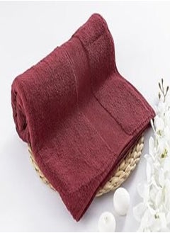 اشتري Jacquarddina Egyptian Hand Towel in Burgungy (Oasis Mint) - 100% Cotton, Quick-Dry, Size 50x100 cm - Luxurious and Absorbent for Home and Spa Use في مصر