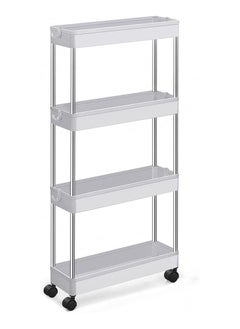 Buy 4-Tier Storage Shelves White in Saudi Arabia