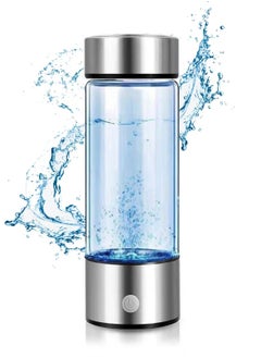 اشتري Portable Hydrogen Water Generator Bottle With Spe And Pem Technology Alkaline Ionizer Generator Usb Rechargeable Portable Hydrogen Rich Water Glass Health Bottle For Home And Fitness Daily Drinking في الامارات