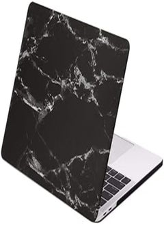 Buy Regular Marble Pattern Slim Scratch Resistant Hard Shell Film Cover with Keyboard Skin for MacBook Pro 13in, 13.3in (Black White) in Egypt