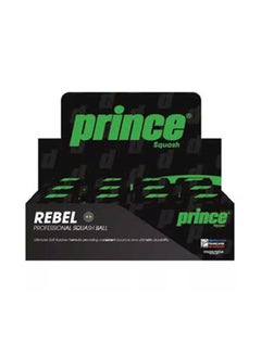 Buy Prince Squash Balls Rebel Single Yellow 1 Dozen Box in UAE