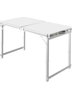 Buy Folding Camping Table Aluminum Adjustable Height Picnic Table Waterproof and Rust Resistant Portable Desk with Handle Stable Durable Table for Outdoor Camp Traveling Beach in Saudi Arabia