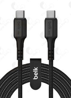 Buy Ultra-Durable 120cm Nylon Braided Type -C to Type -C Cable | 60W Fast Charging & 480Mbps Data Transfer | Tangle-Free | Compatible with Latest Devices Including IPhone 15 & Above in Saudi Arabia