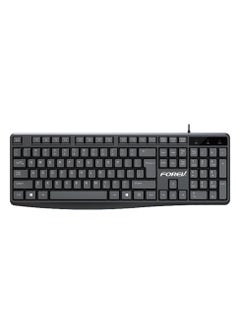 Buy Office Wired USB keyboard pro, FV-K10 Black , USB cable 1.5M length , 104 keys soft touch key,  Arabic / English in Egypt