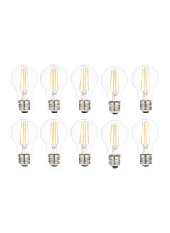 اشتري Osram E27 LED bulb Cool White Clear Filament Value Classic A60 7.5W/840 - Pack of 10 في الامارات