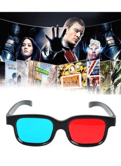 Buy Universal 3D Glasses Stereo Movie Game Blue Red Lens Black Frame in UAE