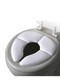 اشتري Baby U Cushie Traveller Folding Padded Toilet Seat Portable for Kids Toilet Seat, White في الامارات