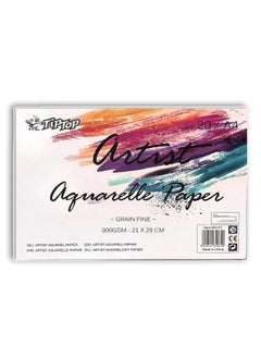 Buy Watercolor Paper Pad, A4 Sketchbook for Watercolour Painting Art Drawing Sketching Mixed Media, 300 gsm, 20 Sheets in UAE