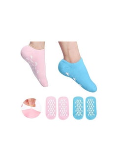 Buy VazzLox Silicon Socks Heel for Crack (1 Pair) Spa Gel Socks for Women and Men, Feet Protector Crack Heel Repair Socks with Moisturizing Natural Oil and Vitamin E Repair Dry Cracked Feet & Soften Skin in Egypt