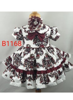 Buy Beautiful and Stylish Half Sleeved Baby Cotton Dress with A Matching Hair Band in UAE