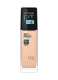Buy Fit Me Matte And Poreless Foundation 16H Oil Control With SPF 22 - 119 in Saudi Arabia
