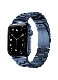 اشتري Metal Straps Compatible With Apple Watch 42mm 44mm 45mm iWatch Band for Series 7/6/5/4/3/2/1/SE Blue في الامارات