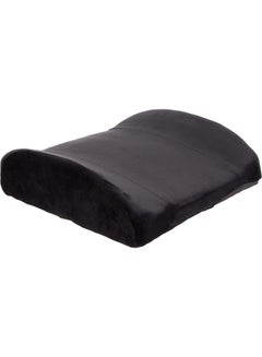 اشتري Comfy back support ergonomic memory foam Pillow - Adjustable strap - For Car seat - Vibration Massage - 35x34x10cm - Black في مصر