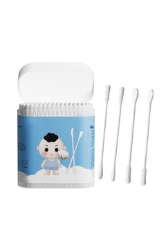 اشتري ECVV 200 Count Baby Cotton Swabs Double-ended Spiral Head Earpick Cotton Tips Multipurpose Ear Spoon Cotton Buds for Ear, Beauty Care, Cleaning في السعودية