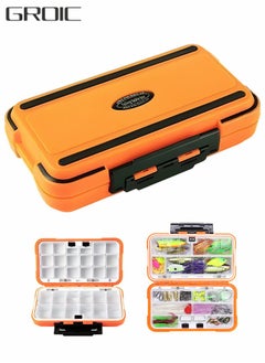 اشتري Tackle Box,Waterproof Fishing Tackle Box,Fishing Lure Box Bait Storage Tackle Box Containers,Plastic Storage Organizer with Adjustable Dividers في السعودية