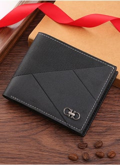 Buy Wallet for Men- Leather Wallet (Black) in Saudi Arabia