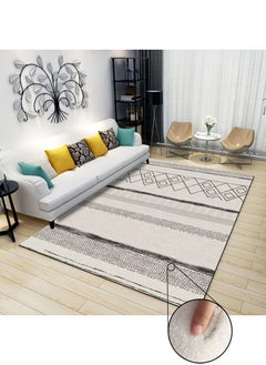 Buy Modern Dining Room Home Bedroom Carpet Floor Mat Grey Rectangle cashmere  140*200 cm in Saudi Arabia