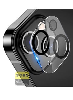 Buy Premium Camera Lens Protector Shield For Apple iPhone 15 Plus 2023 Clear/Black in UAE