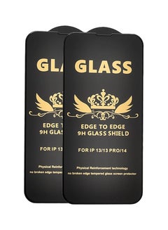 Buy G-Power 9H Tempered Glass Screen Protector Premium With Anti Scratch Layer And High Transparency For Iphone 14  Set Of 2 Pack 6.1" - Black in Egypt