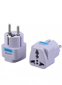 Buy GE Worldwide Universal Power Adapter White Iron 10A/16A 250V Travel Universal AU UK US EU Germany French Brazil Swiss South Africa Adapter Plug Socket Convertor International Power Adapter Travel Plug in UAE