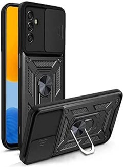 Buy Compatible With Samsung Galaxy A35 Case Cover with Camera Sliding Cover Built-in 360 Rotating Ring Holder Kickstand Shockproof Cell Phone Case for Samsung galaxy A35 5G/Samsung A35 By Graby (Black) in Egypt