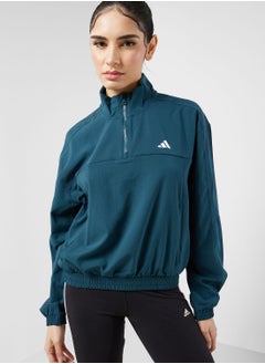 اشتري Aeroready Train Essentials Woven Quarter-Zip Track Top في الامارات