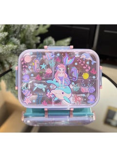 Buy Kids Lunch Box Stainless Steel Bento Box - Mermaid Pink in Saudi Arabia