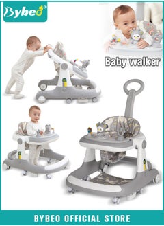 Buy 3 In 1 Baby Walker With Parent Push Handle And Big Comfortable Seat Cushion For Infants Children in UAE