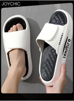 اشتري Women Men Summer Indoor Home Bathroom Thick-soled Anti-slip Outdoor Quick-drying and Breathable Slipper White في السعودية