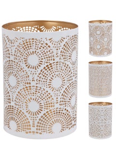 Buy Homesmiths Tealight Holder White 18Cm Assorted 1 Piece in UAE