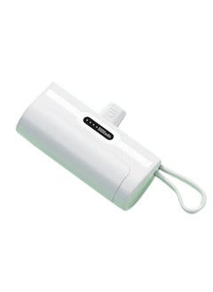 Buy Fast Charging iPhone Power Bank 5000mAh Mini Battery Pack - Type-C Input, Lightning Output white in UAE