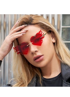 Buy One Piece Of Fashion New Frameless Heart Shaped Sunglasses in Saudi Arabia