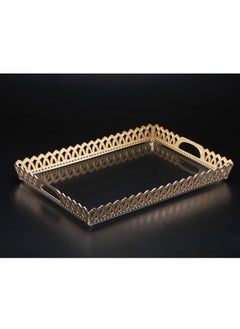 Buy Acrylic Castle Tray Large Gold in UAE