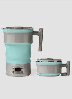 Buy Travel Kettle 800ml Food Grade Silicone Small Foldable Electric Kettle 304 Stainless Steel with Auto Shut-Off & Boil Dry Protection Dual Voltage Kettle Boiling Water for Tea Coffee Water in Saudi Arabia