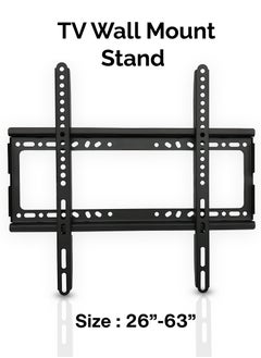 Buy Universal TV Wall Mount Bracket Low Profile Adjustable & Heavy Duty for LCD LED Flat Panel TVs Space-Saving Fixed Design VESA Compatible 26-63Inch Led Lcd Flat Screen in UAE