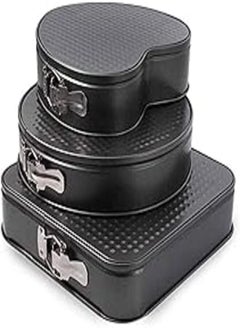 اشتري Non-stick Springform Cake Pan Set - 3 Pcs - Black في مصر