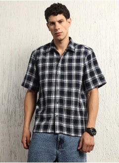 Buy Classic Oversized Opaque Checked Casual Shirt for Men in UAE