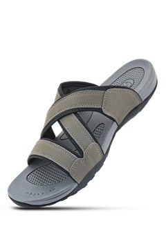 Buy Slippers for Men | Arabic Style Slide-on | Series - ARBA-01 Grey in UAE