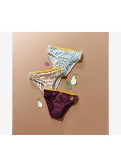 اشتري Toddler Girls 3 Pcs Panty, Yellow/Maroon Combo في الامارات