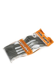 Buy Disposable plastic forks, 18 pieces in Saudi Arabia