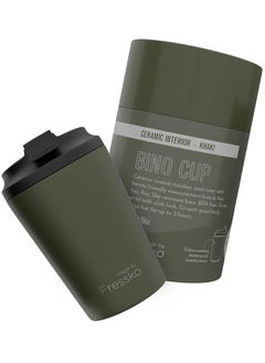 Buy Khaki Ceramic Interior Reusable Cup 12oz in Saudi Arabia