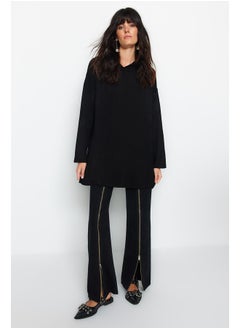 Buy Black Relaxed-Cut Sailor Collar Knitwear Sweater TCTAW24AK00145 in Egypt