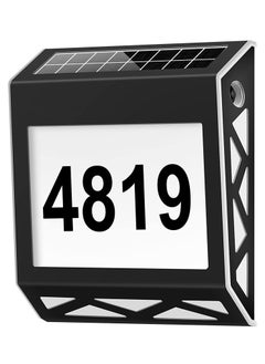 اشتري House Numbers Solar Powered Address Sign Waterproof 6500k White LED Illuminated address Plaques house numbers for outside Smart Switch address numbers light for Home Yard Outdoor Walls في السعودية